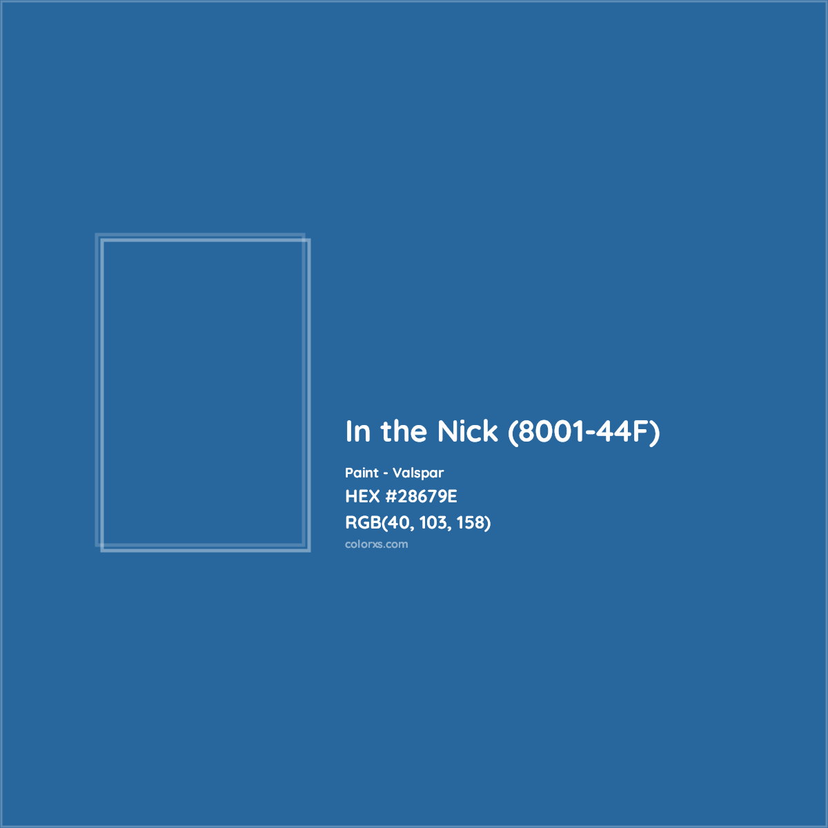 HEX #28679E In the Nick (8001-44F) Paint Valspar - Color Code