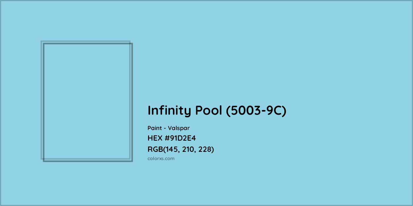 HEX #91D2E4 Infinity Pool (5003-9C) Paint Valspar - Color Code