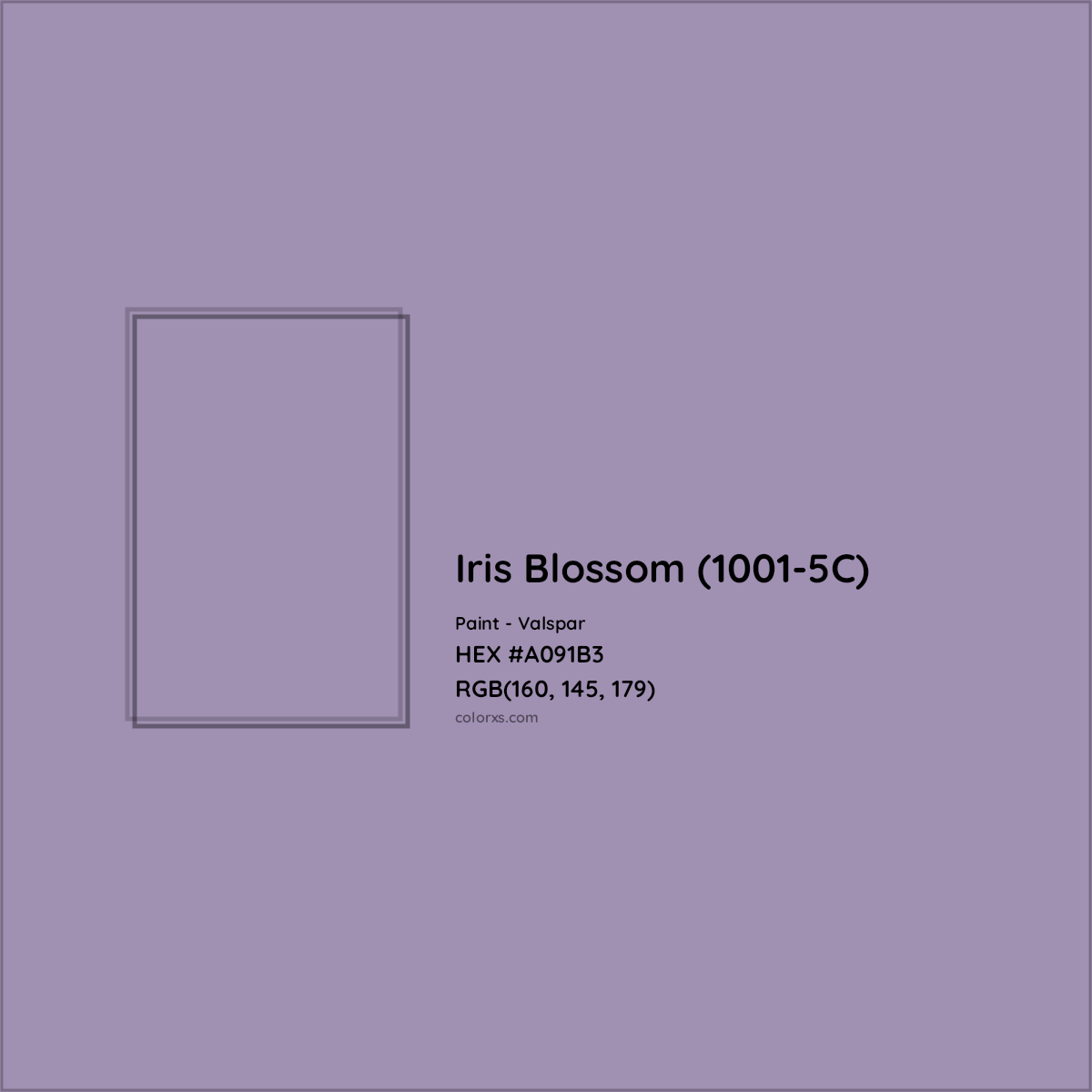 HEX #A091B3 Iris Blossom (1001-5C) Paint Valspar - Color Code