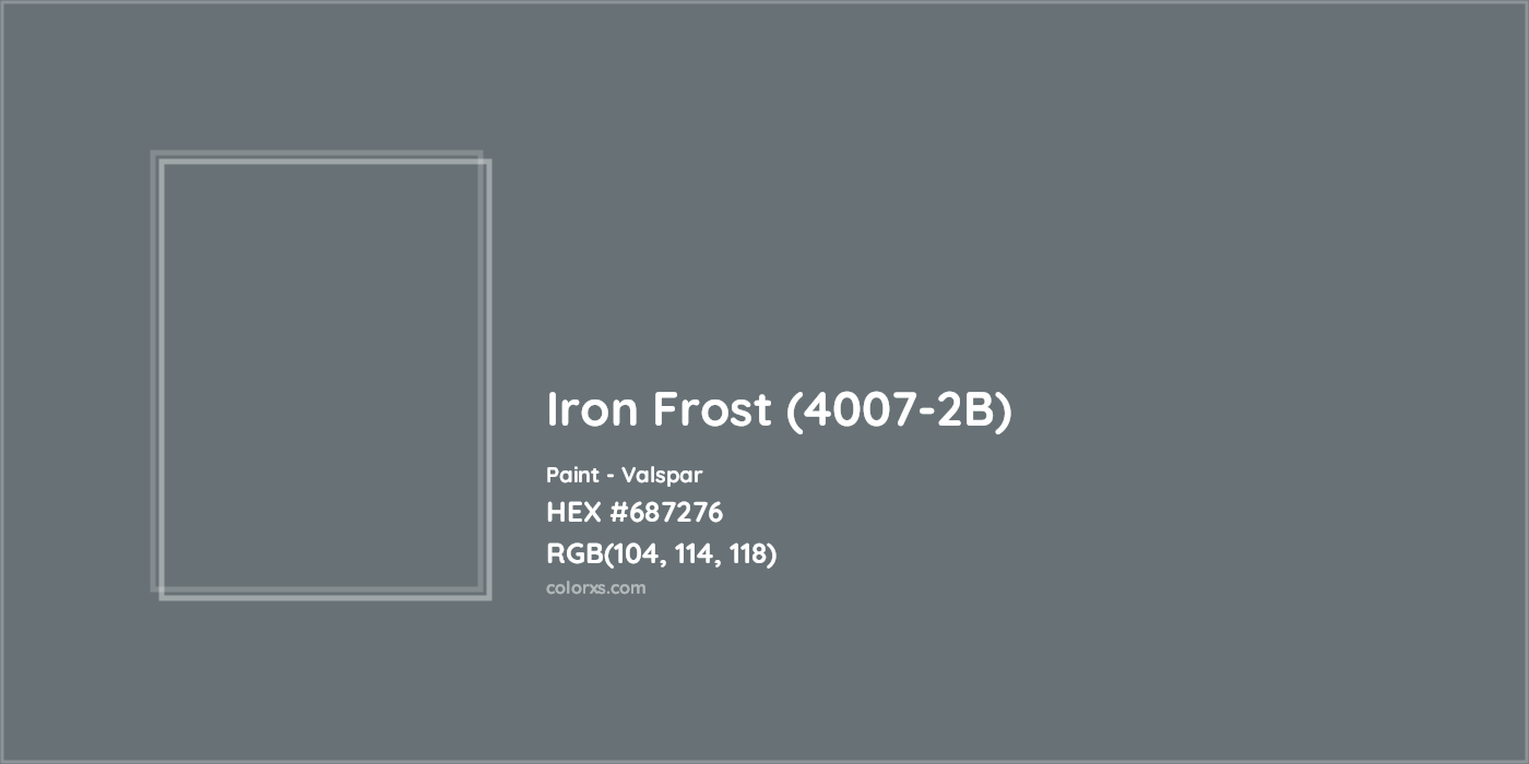 HEX #687276 Iron Frost (4007-2B) Paint Valspar - Color Code