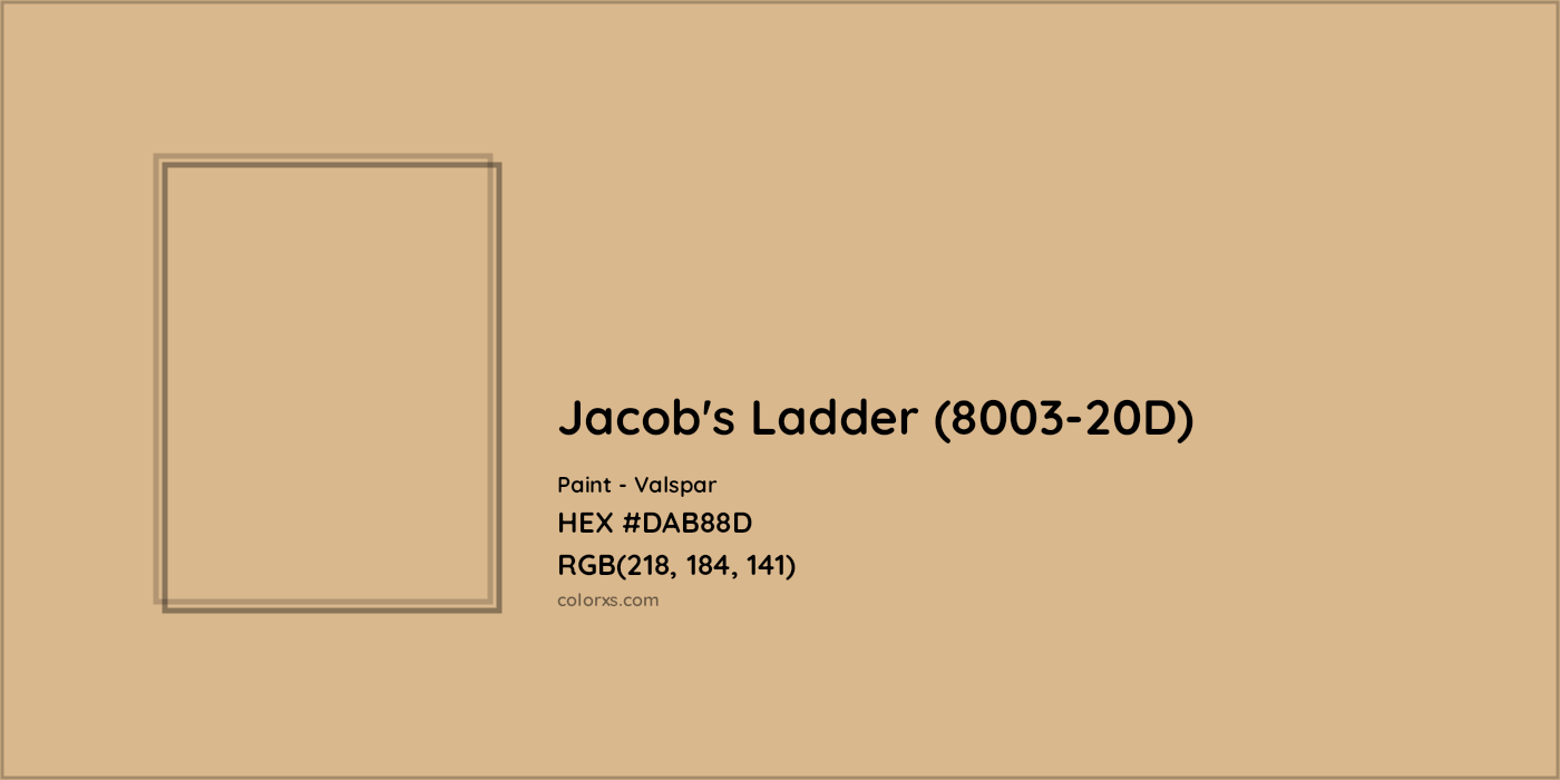 HEX #DAB88D Jacob's Ladder (8003-20D) Paint Valspar - Color Code