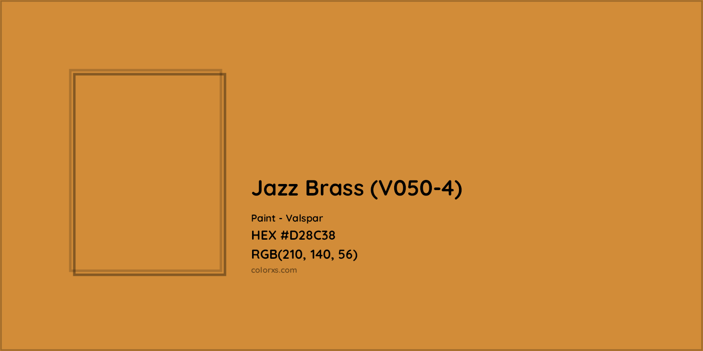 HEX #D28C38 Jazz Brass (V050-4) Paint Valspar - Color Code