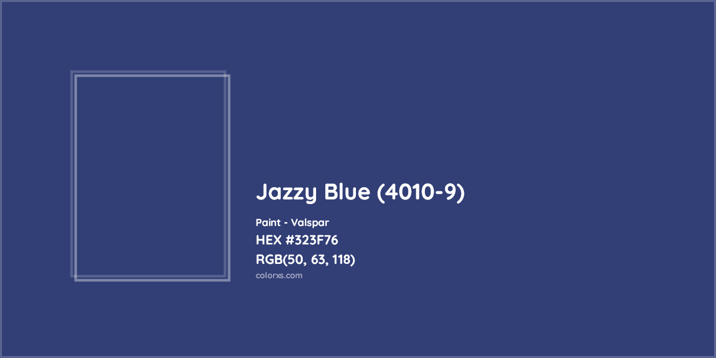HEX #323F76 Jazzy Blue (4010-9) Paint Valspar - Color Code