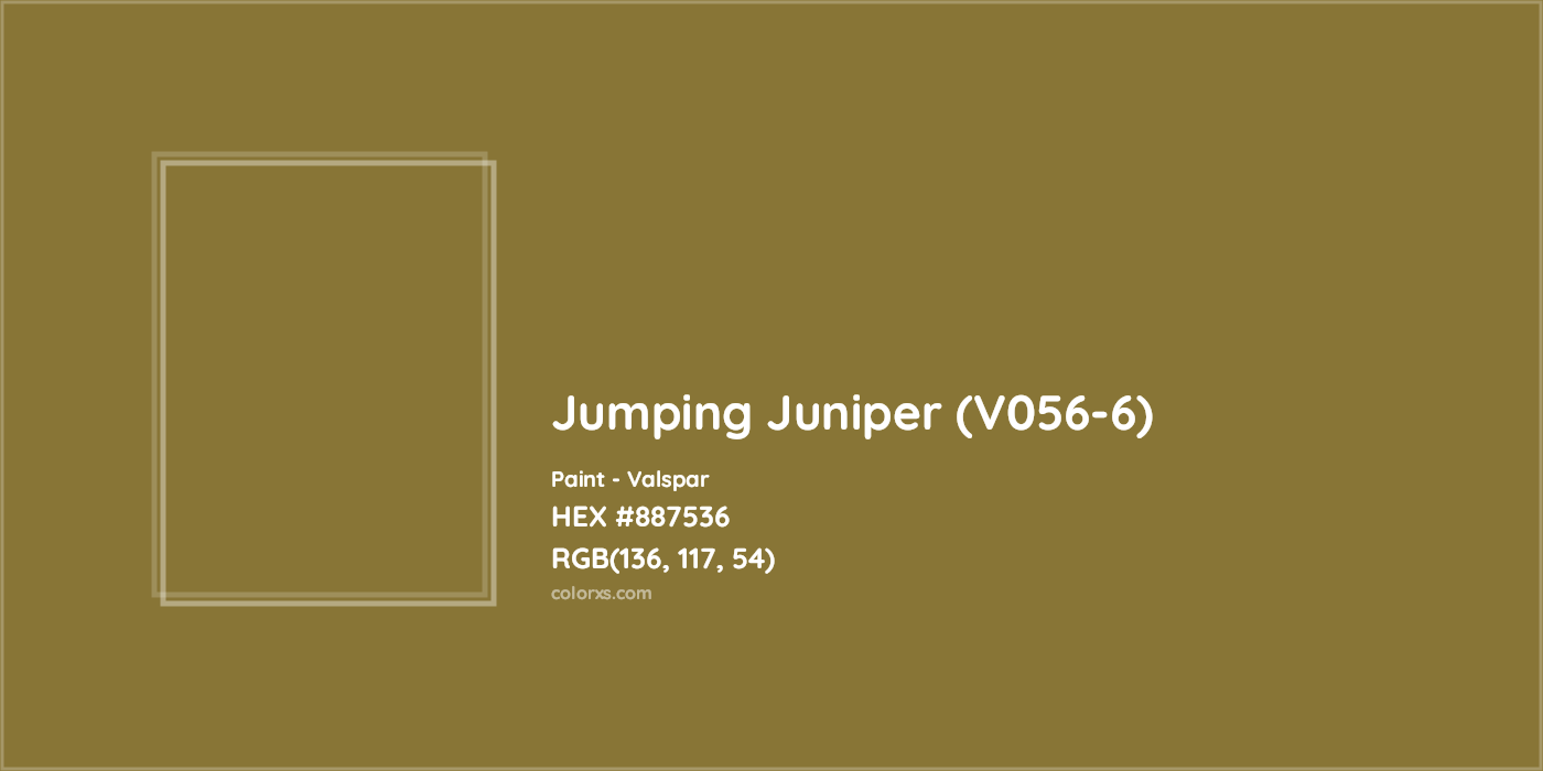 HEX #887536 Jumping Juniper (V056-6) Paint Valspar - Color Code