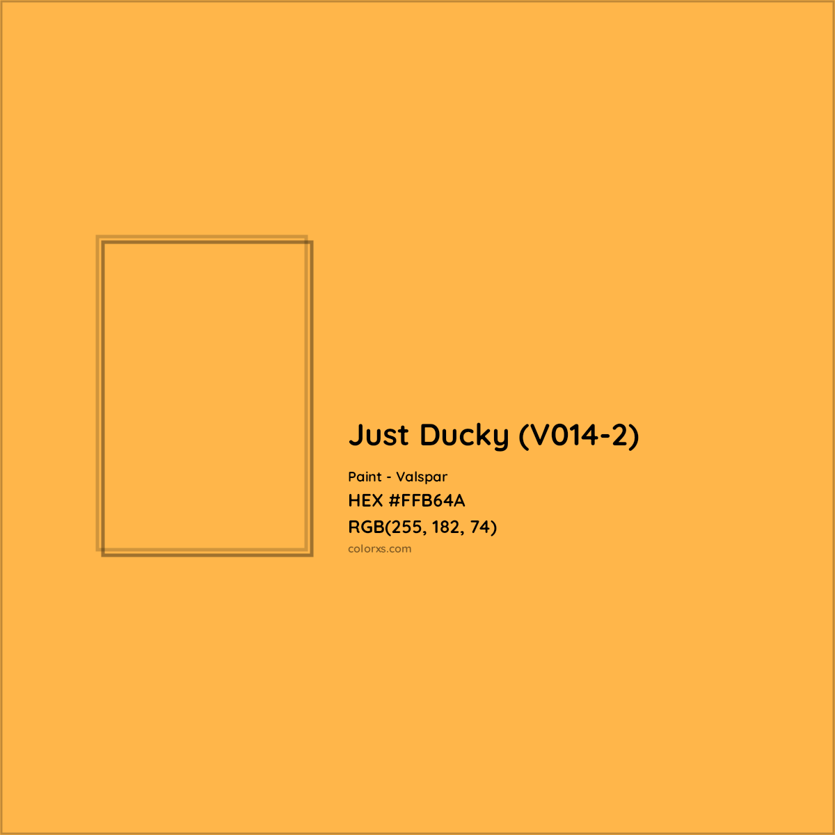 HEX #FFB64A Just Ducky (V014-2) Paint Valspar - Color Code