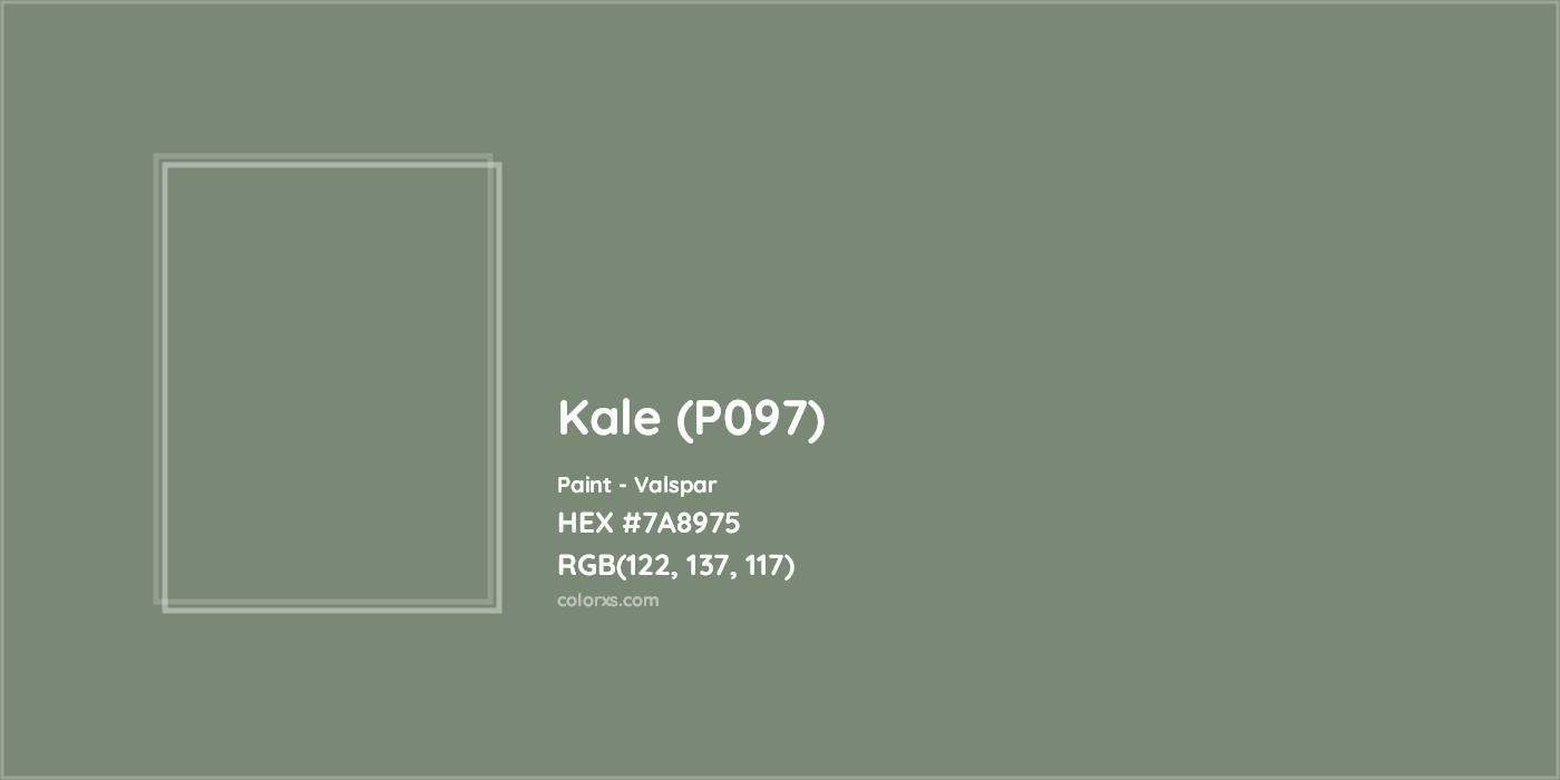 HEX #7A8975 Kale (P097) Paint Valspar - Color Code