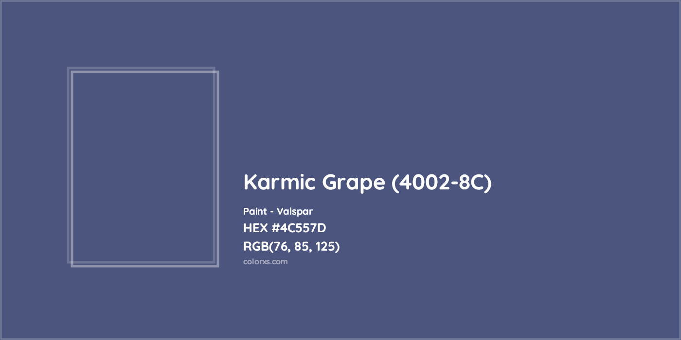 HEX #4C557D Karmic Grape (4002-8C) Paint Valspar - Color Code