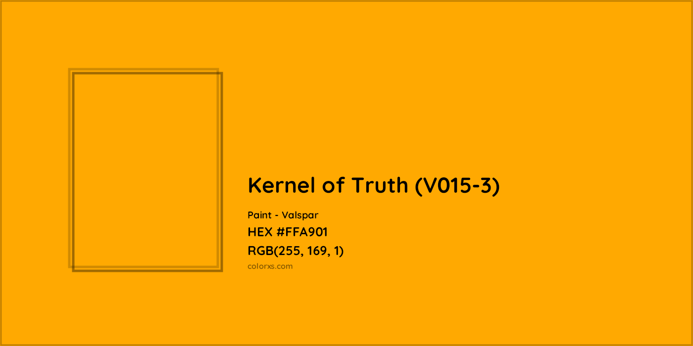 HEX #FFA901 Kernel of Truth (V015-3) Paint Valspar - Color Code