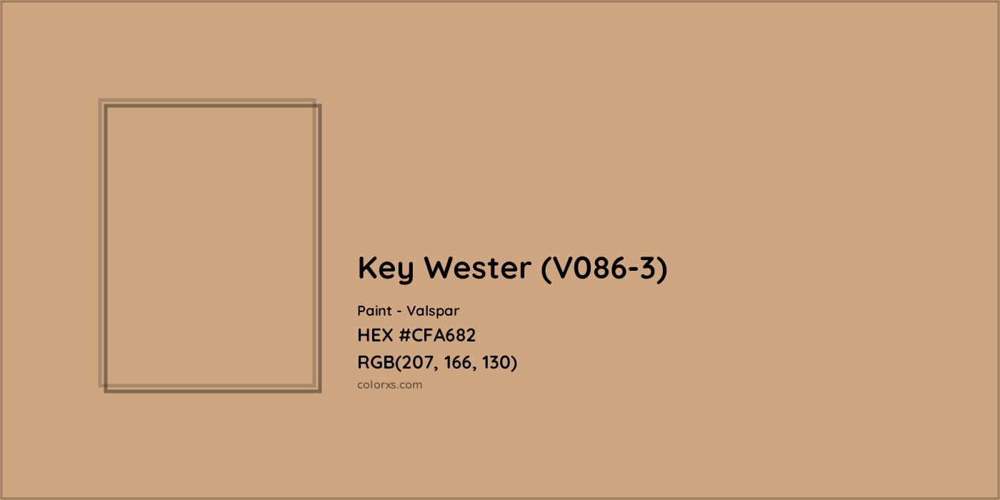 HEX #CFA682 Key Wester (V086-3) Paint Valspar - Color Code