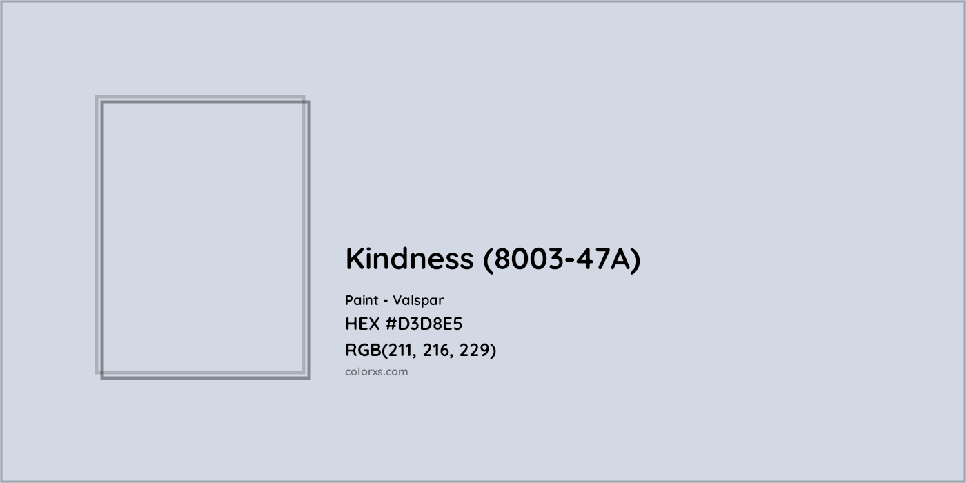 HEX #D3D8E5 Kindness (8003-47A) Paint Valspar - Color Code
