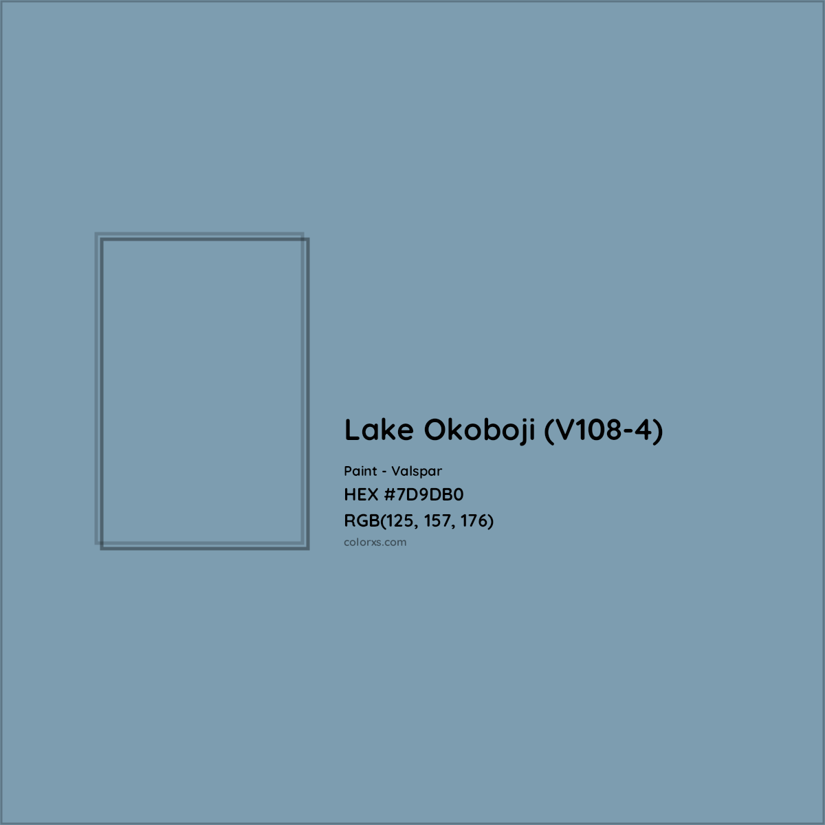 HEX #7D9DB0 Lake Okoboji (V108-4) Paint Valspar - Color Code