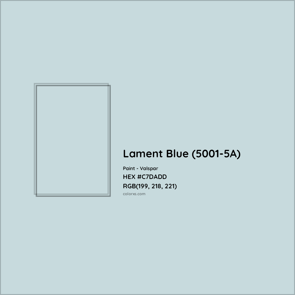 HEX #C7DADD Lament Blue (5001-5A) Paint Valspar - Color Code