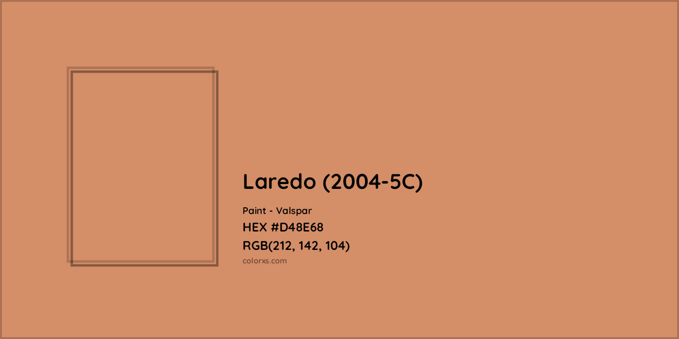 HEX #D48E68 Laredo (2004-5C) Paint Valspar - Color Code