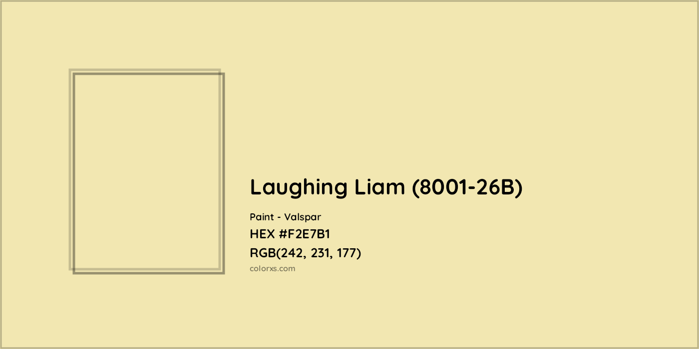 HEX #F2E7B1 Laughing Liam (8001-26B) Paint Valspar - Color Code