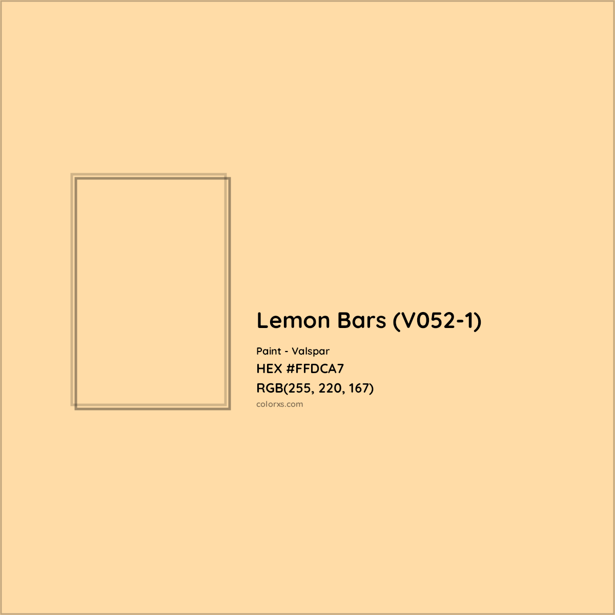 HEX #FFDCA7 Lemon Bars (V052-1) Paint Valspar - Color Code