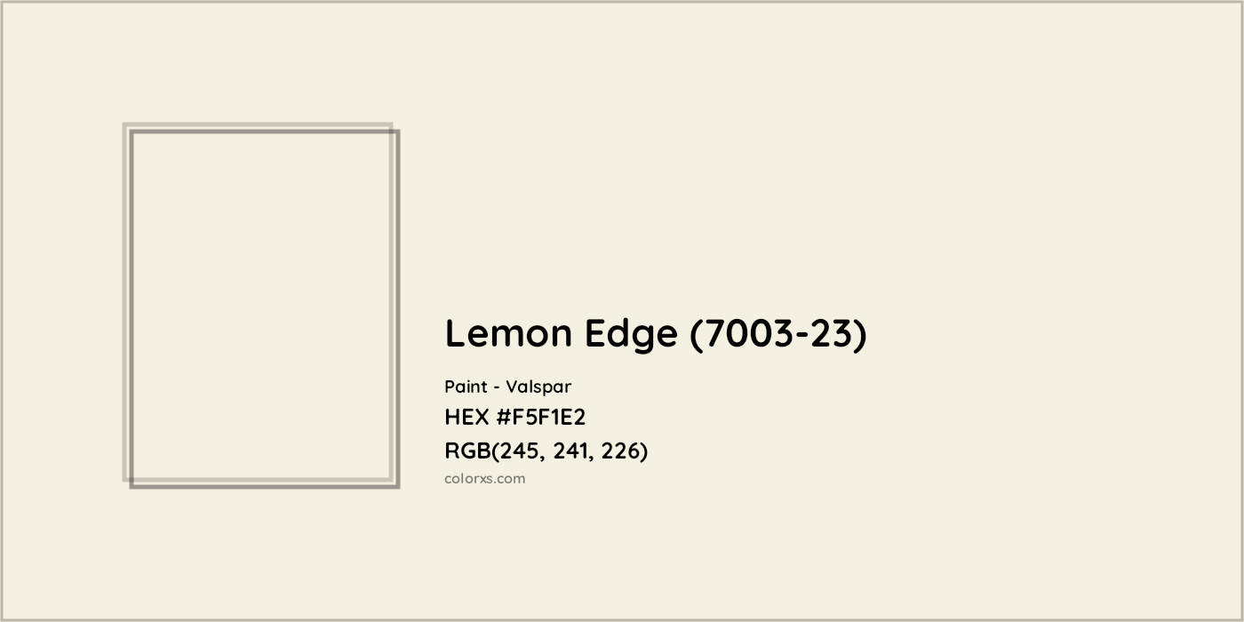 HEX #F5F1E2 Lemon Edge (7003-23) Paint Valspar - Color Code