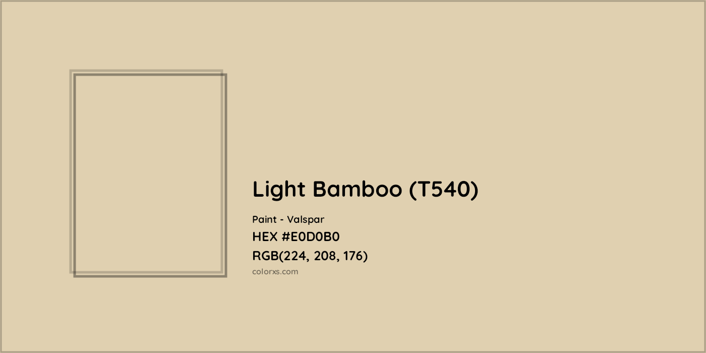 HEX #E0D0B0 Light Bamboo (T540) Paint Valspar - Color Code