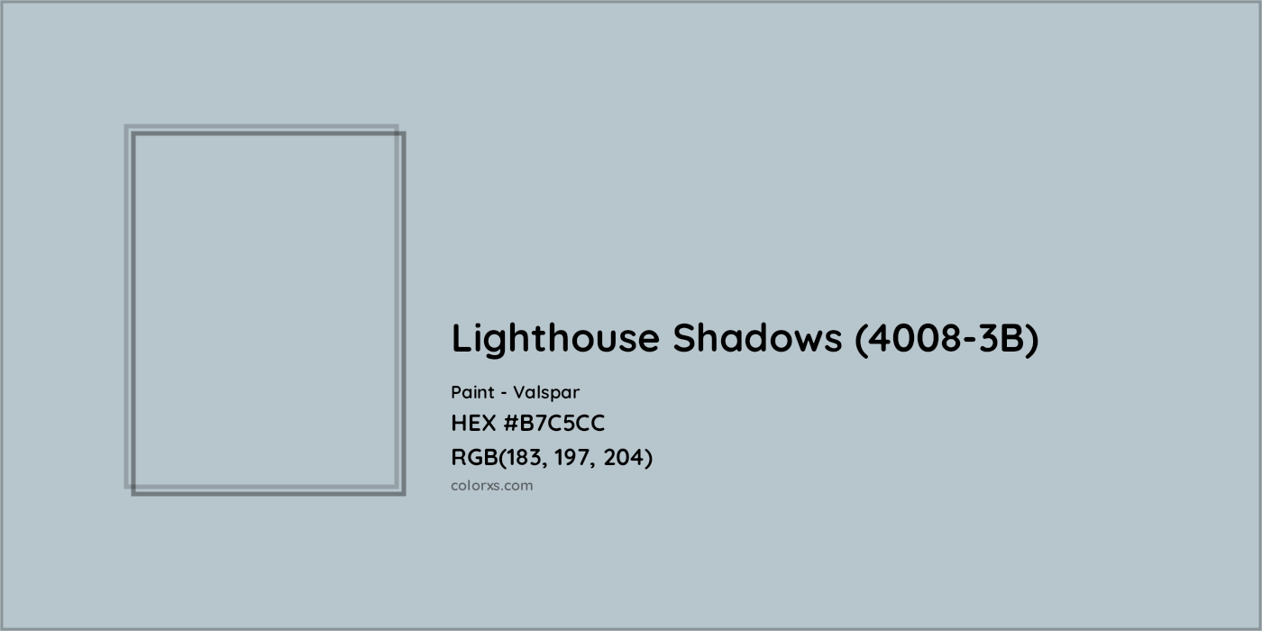 HEX #B7C5CC Lighthouse Shadows (4008-3B) Paint Valspar - Color Code