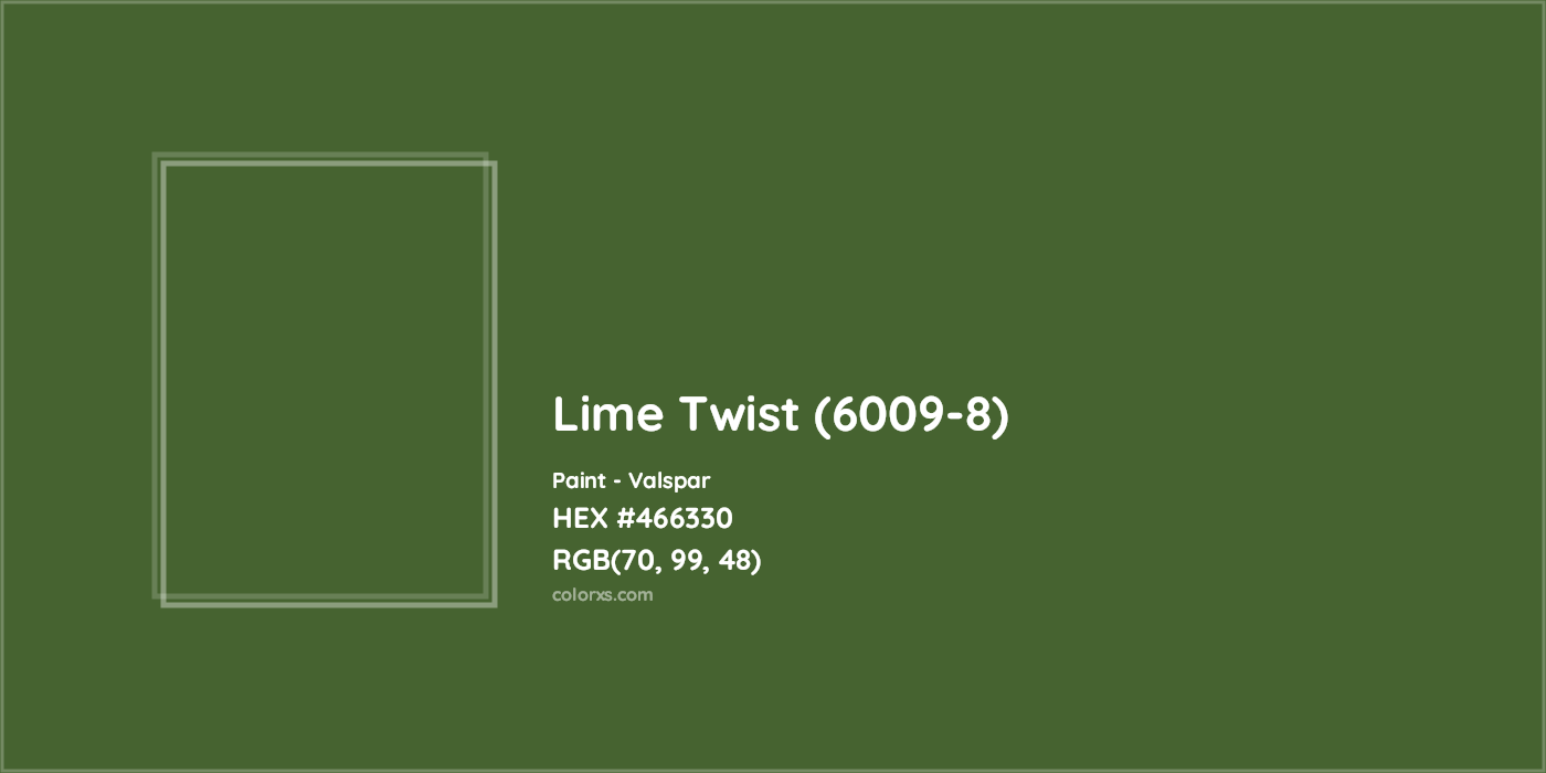 HEX #466330 Lime Twist (6009-8) Paint Valspar - Color Code