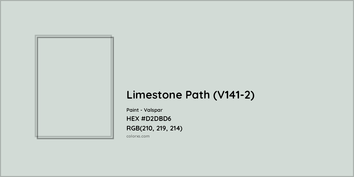 HEX #D2DBD6 Limestone Path (V141-2) Paint Valspar - Color Code