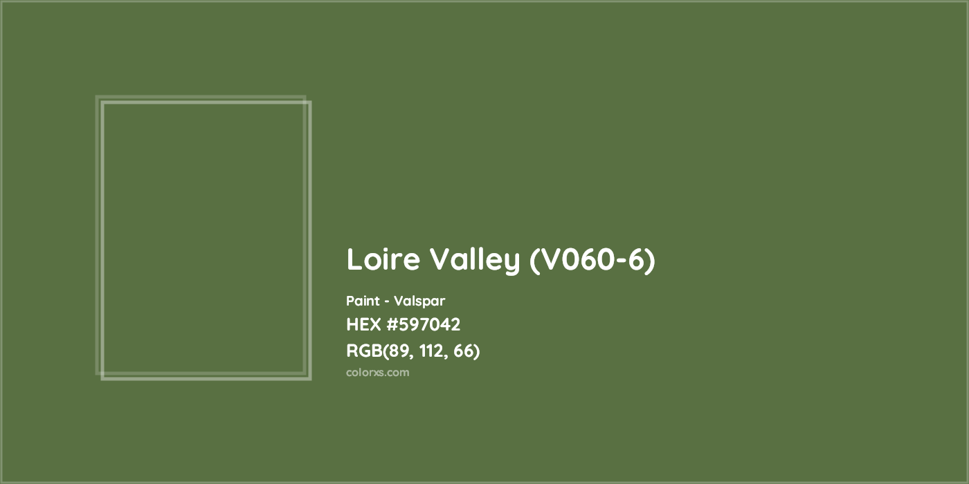 HEX #597042 Loire Valley (V060-6) Paint Valspar - Color Code