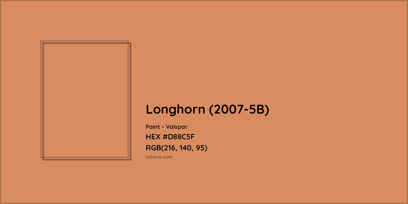 HEX #D88C5F Longhorn (2007-5B) Paint Valspar - Color Code