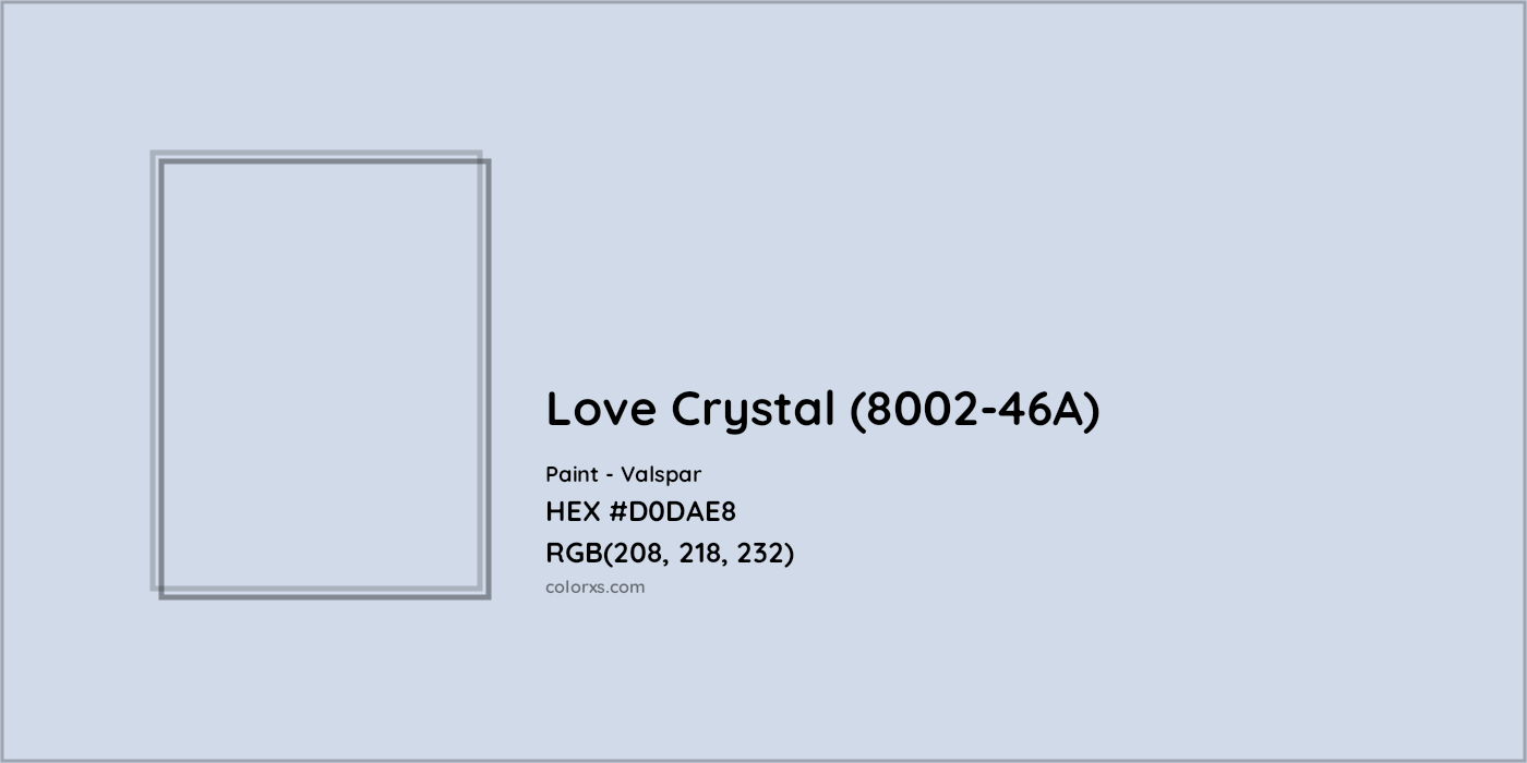 HEX #D0DAE8 Love Crystal (8002-46A) Paint Valspar - Color Code