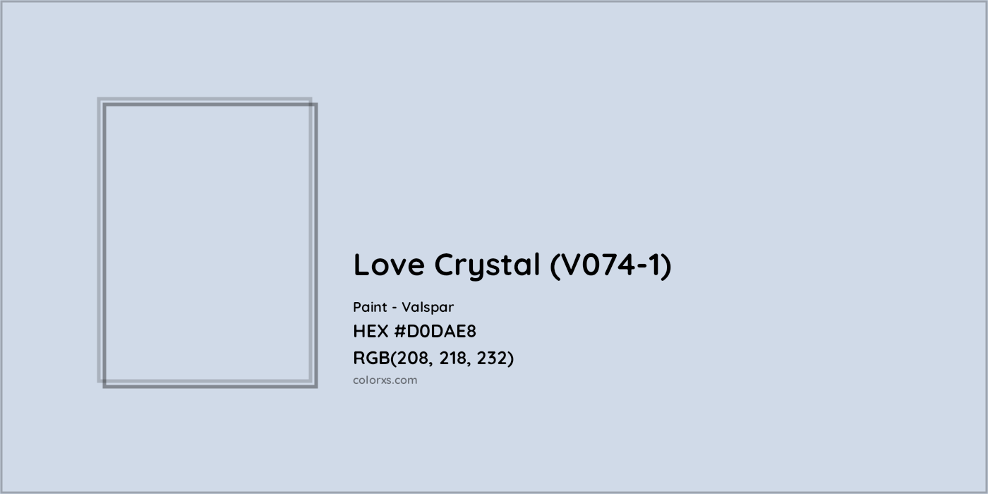 HEX #D0DAE8 Love Crystal (V074-1) Paint Valspar - Color Code