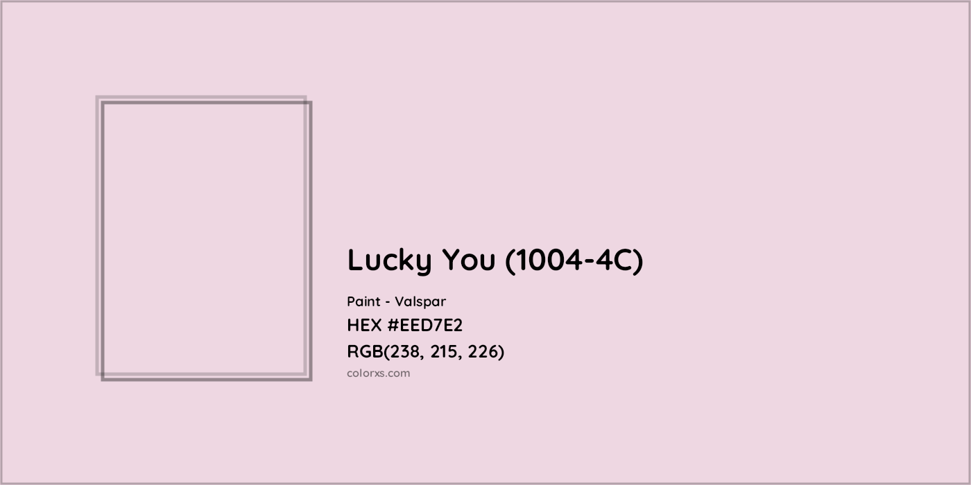HEX #EED7E2 Lucky You (1004-4C) Paint Valspar - Color Code