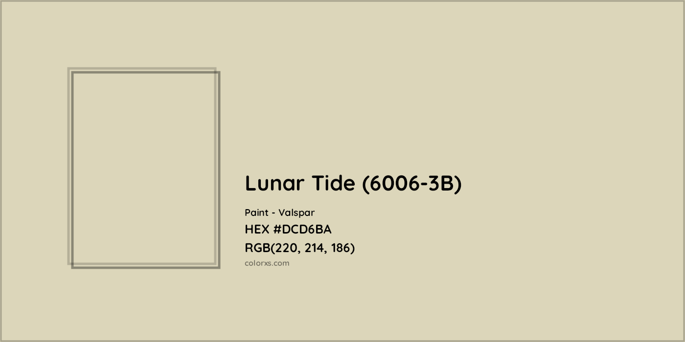 HEX #DCD6BA Lunar Tide (6006-3B) Paint Valspar - Color Code