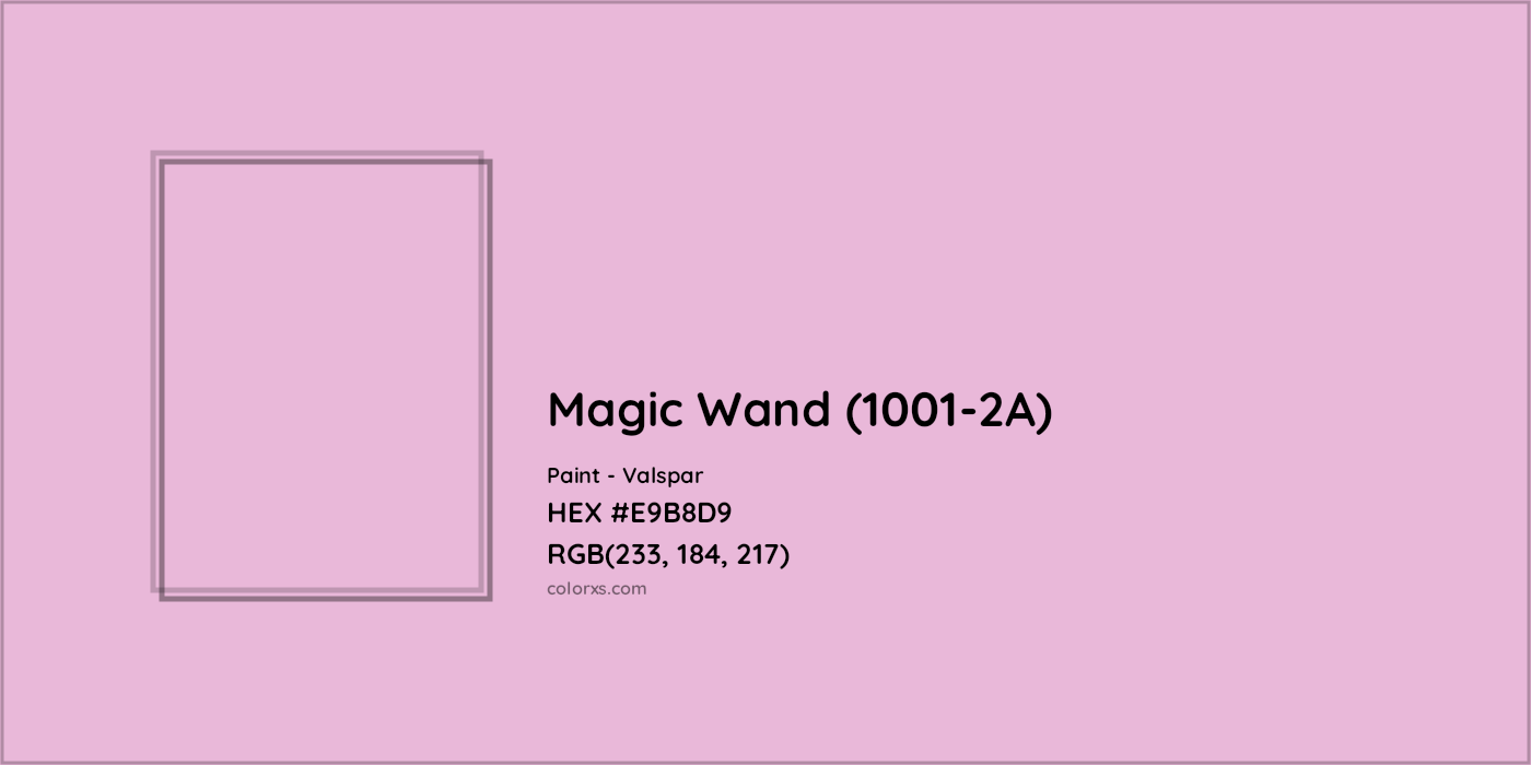 HEX #E9B8D9 Magic Wand (1001-2A) Paint Valspar - Color Code