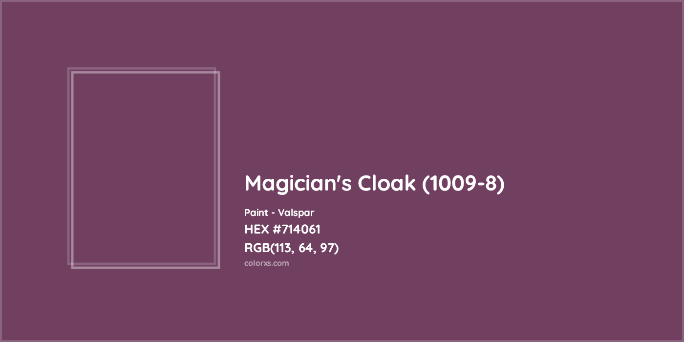 HEX #714061 Magician's Cloak (1009-8) Paint Valspar - Color Code