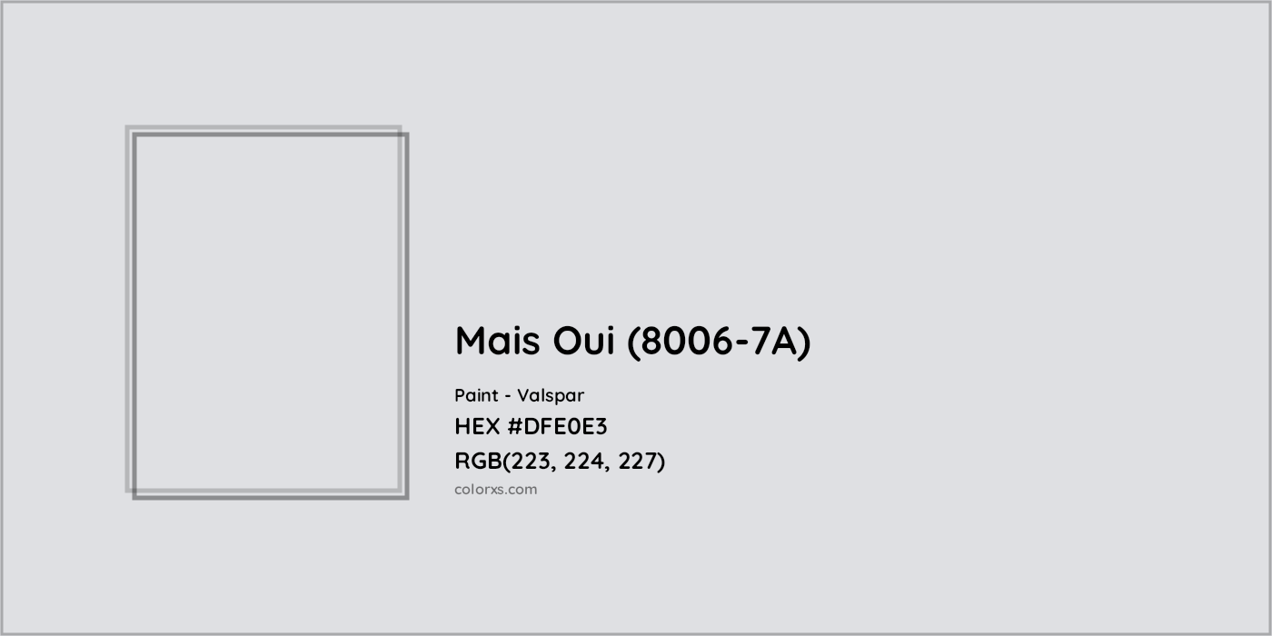 HEX #DFE0E3 Mais Oui (8006-7A) Paint Valspar - Color Code