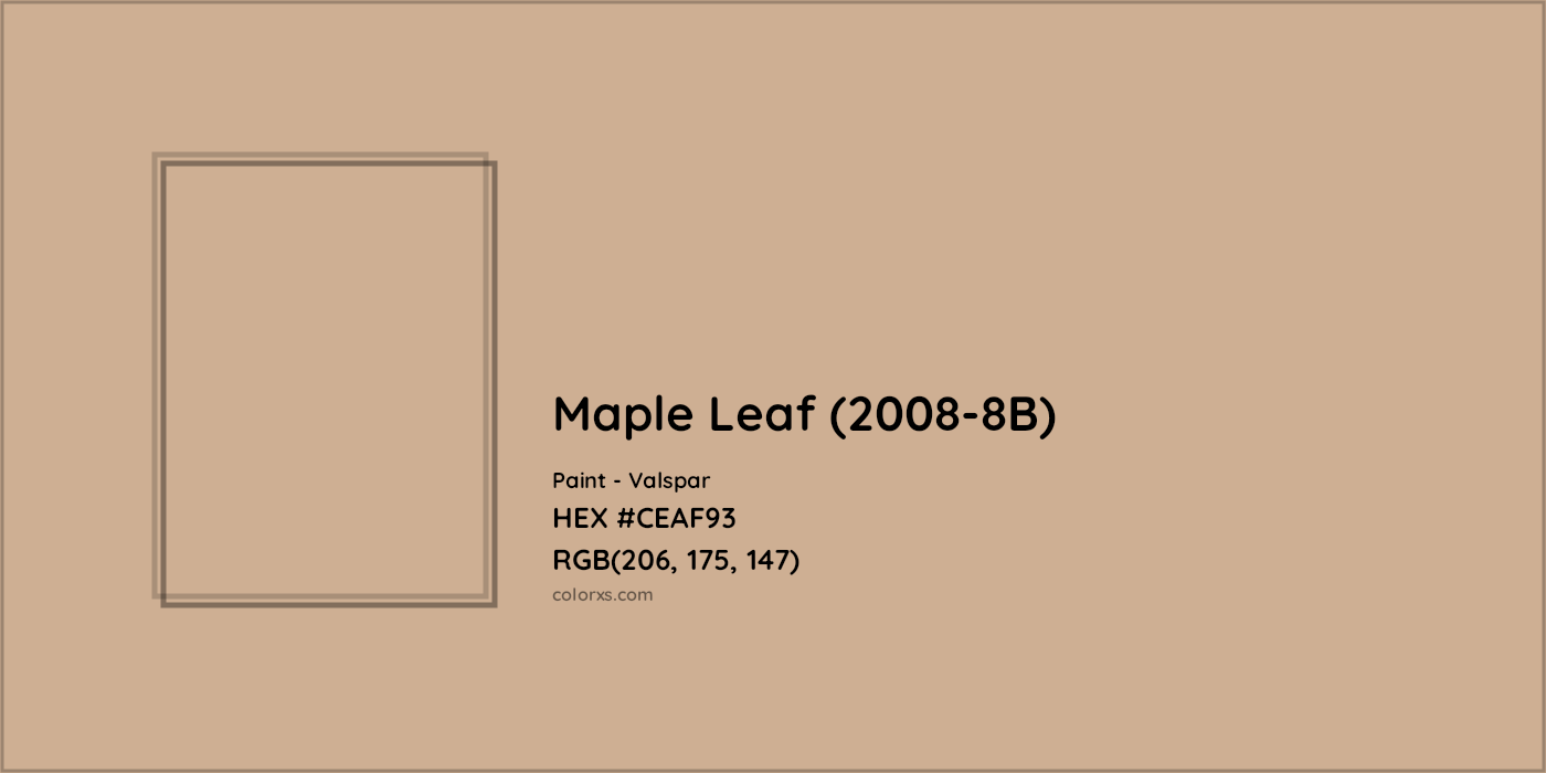 HEX #CEAF93 Maple Leaf (2008-8B) Paint Valspar - Color Code