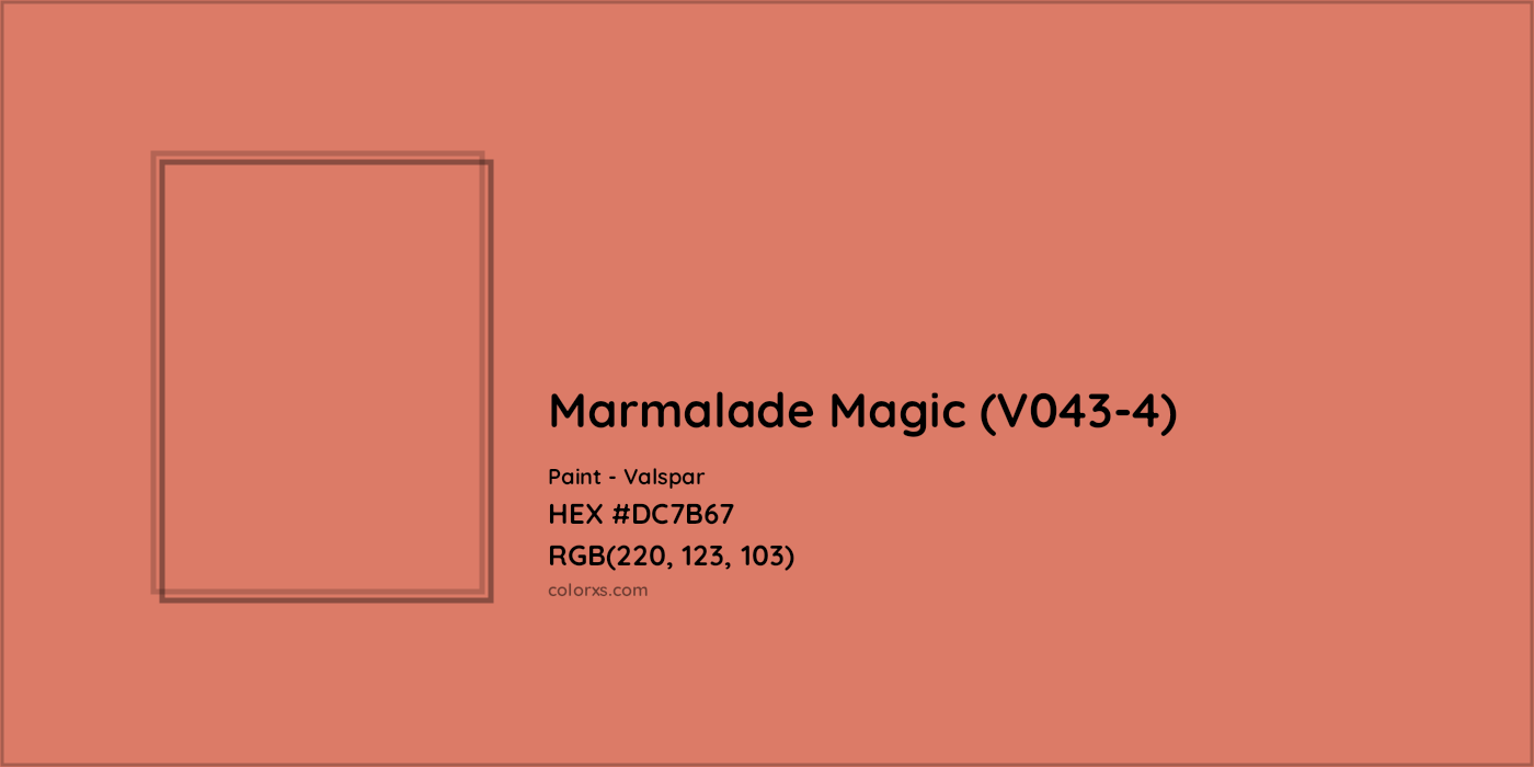 HEX #DC7B67 Marmalade Magic (V043-4) Paint Valspar - Color Code