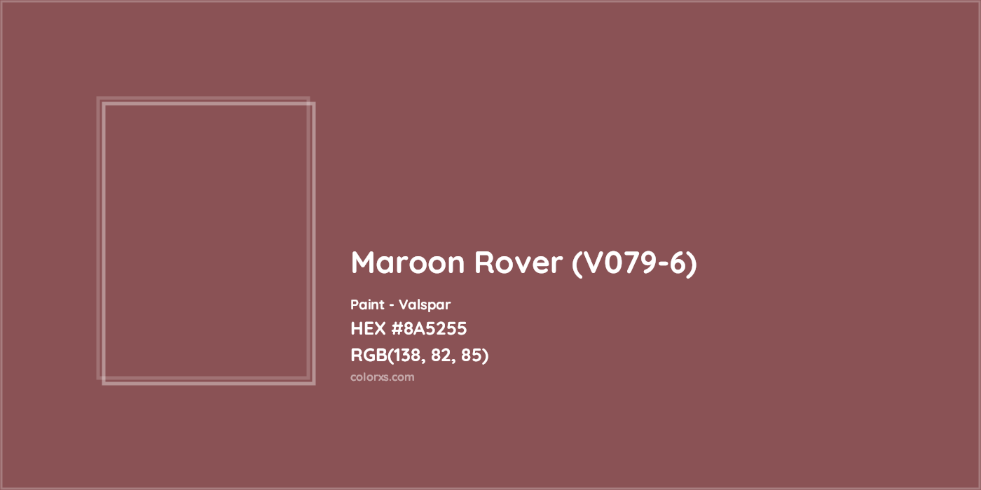 HEX #8A5255 Maroon Rover (V079-6) Paint Valspar - Color Code