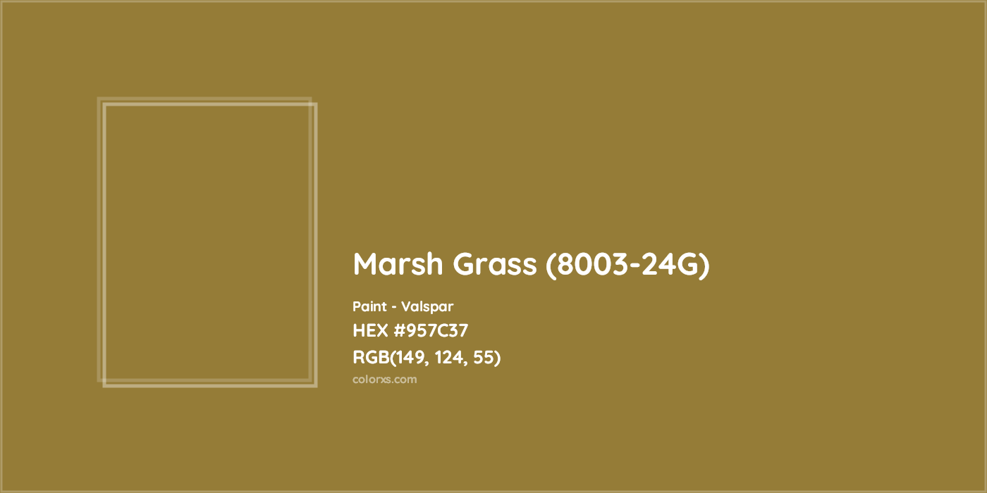HEX #957C37 Marsh Grass (8003-24G) Paint Valspar - Color Code