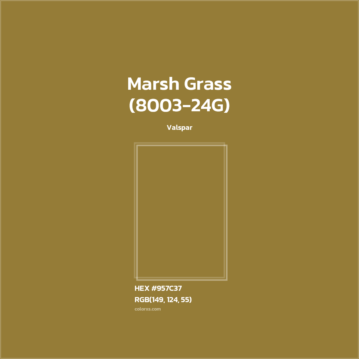 HEX #957C37 Marsh Grass (8003-24G) Paint Valspar - Color Code