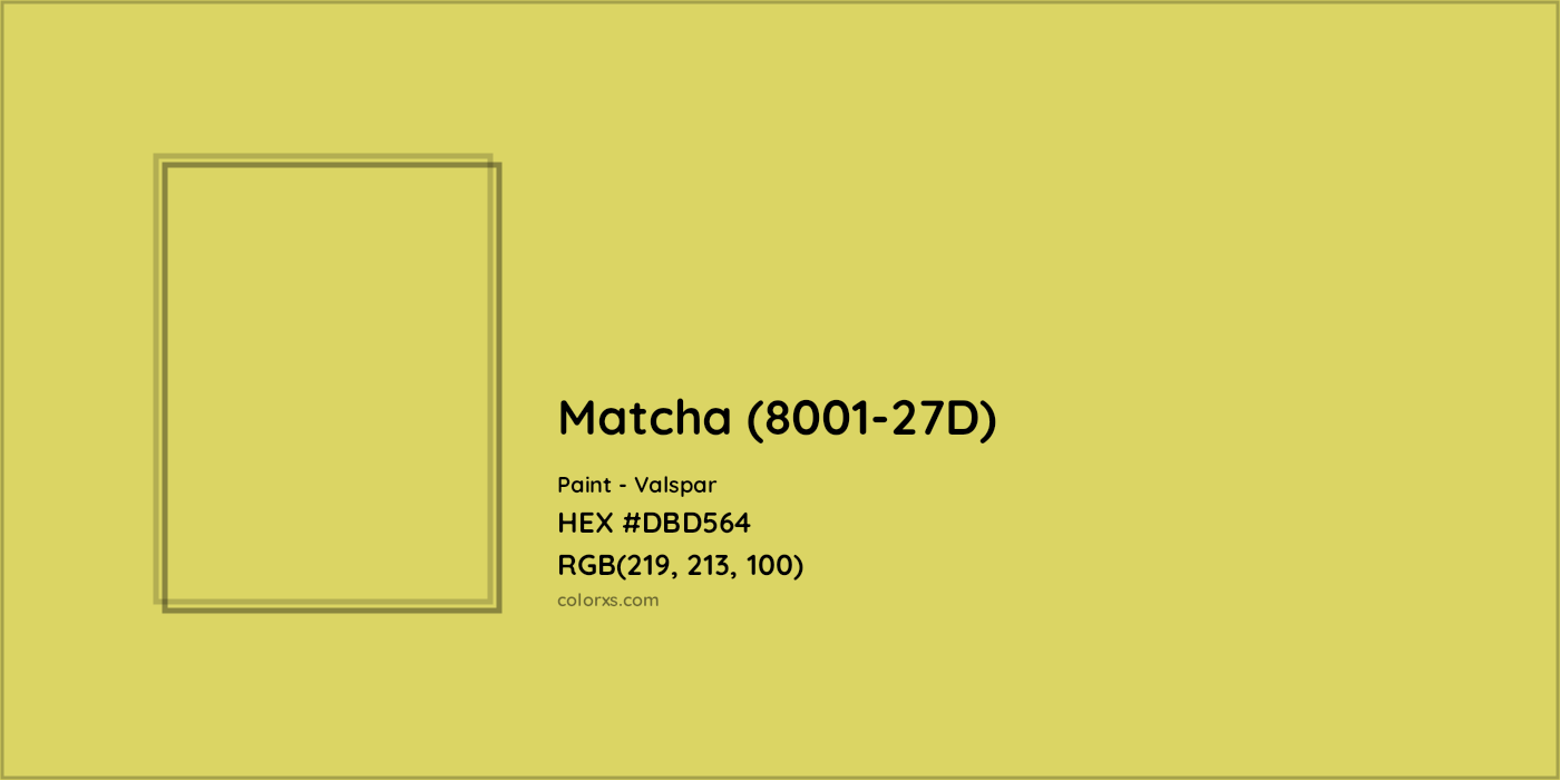 HEX #DBD564 Matcha (8001-27D) Paint Valspar - Color Code