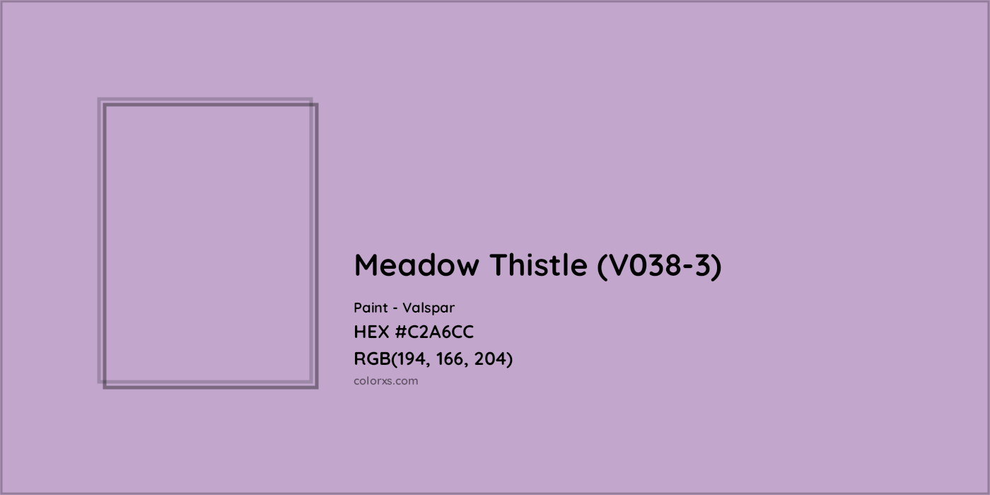 HEX #C2A6CC Meadow Thistle (V038-3) Paint Valspar - Color Code