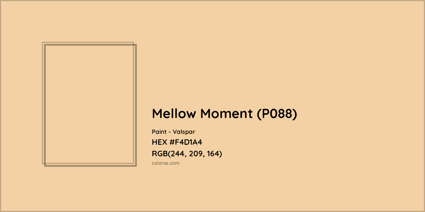 HEX #F4D1A4 Mellow Moment (P088) Paint Valspar - Color Code