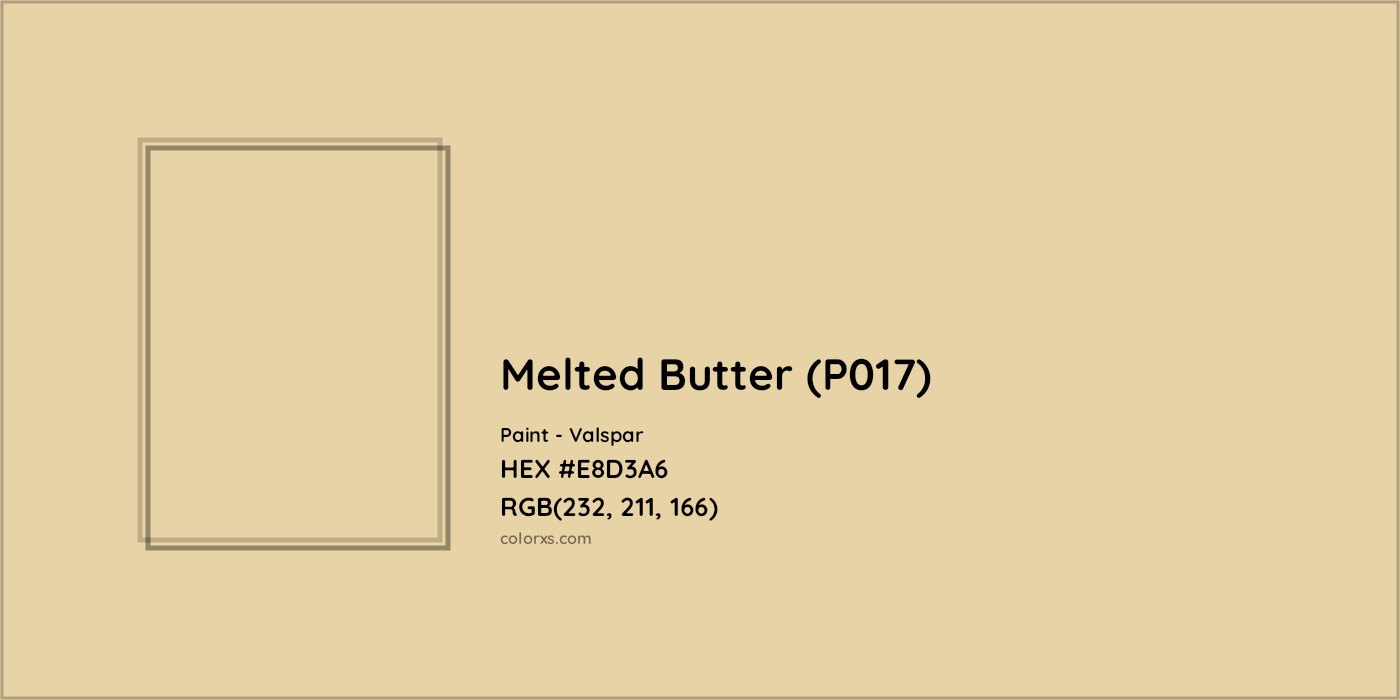 HEX #E8D3A6 Melted Butter (P017) Paint Valspar - Color Code