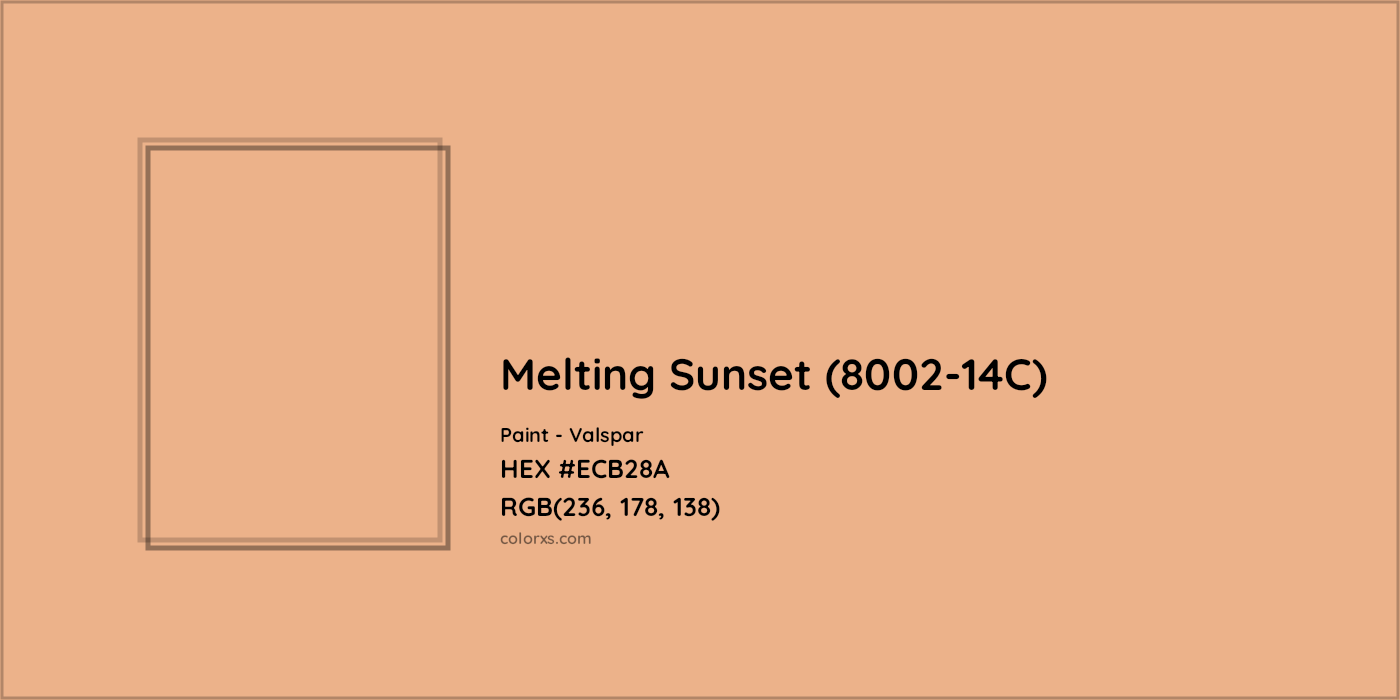 HEX #ECB28A Melting Sunset (8002-14C) Paint Valspar - Color Code