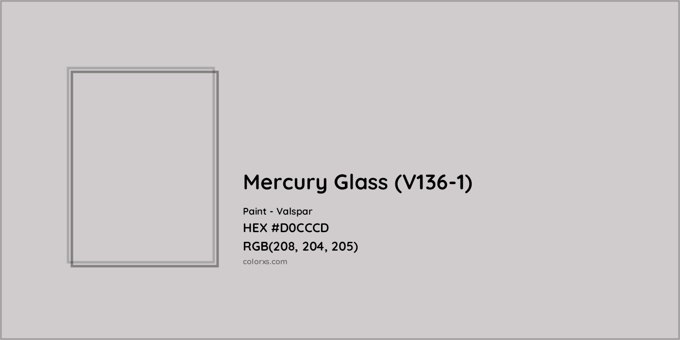 HEX #D0CCCD Mercury Glass (V136-1) Paint Valspar - Color Code