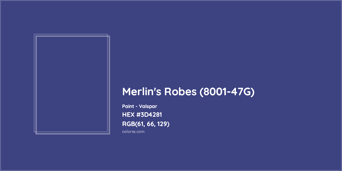 HEX #3D4281 Merlin's Robes (8001-47G) Paint Valspar - Color Code