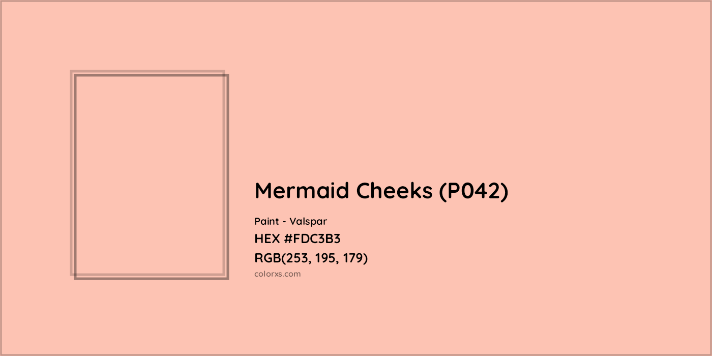 HEX #FDC3B3 Mermaid Cheeks (P042) Paint Valspar - Color Code