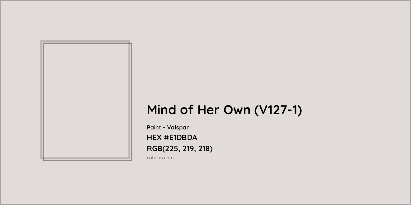 HEX #E1DBDA Mind of Her Own (V127-1) Paint Valspar - Color Code