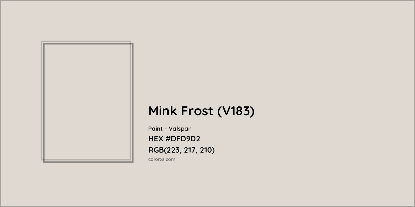 HEX #DFD9D2 Mink Frost (V183) Paint Valspar - Color Code