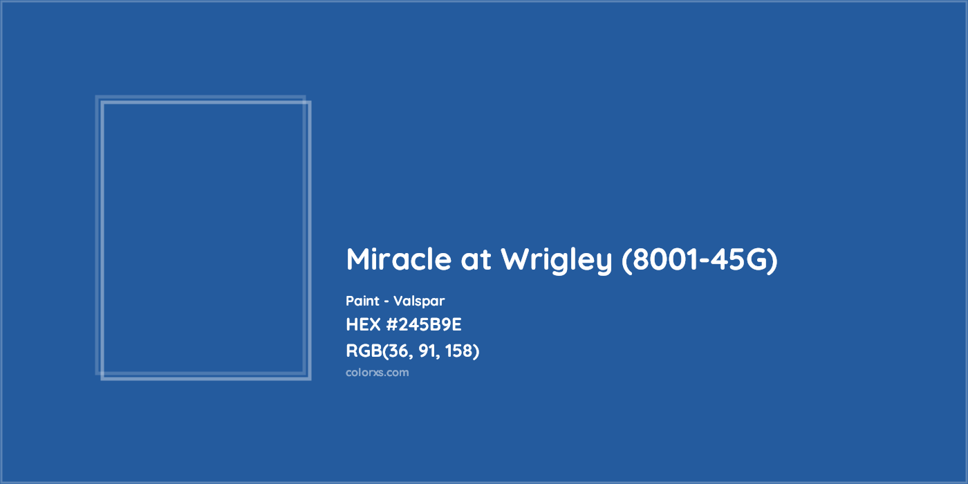HEX #245B9E Miracle at Wrigley (8001-45G) Paint Valspar - Color Code