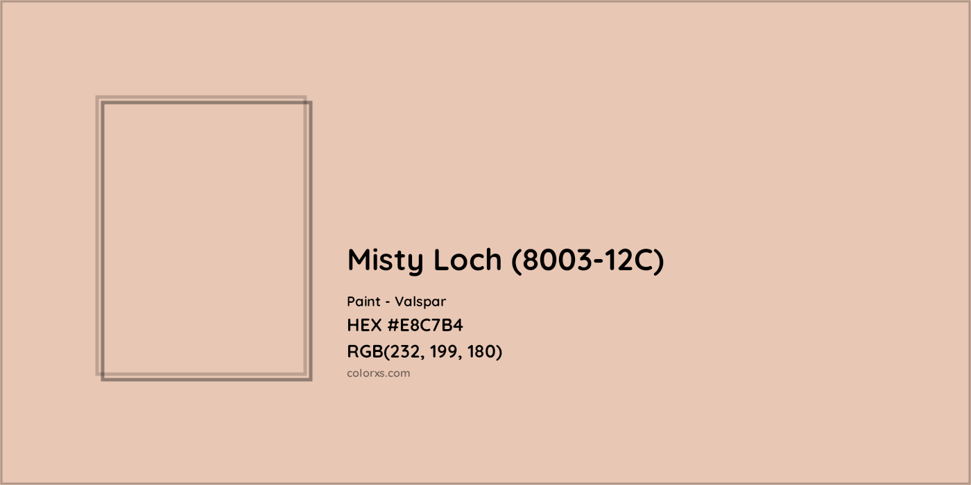 HEX #E8C7B4 Misty Loch (8003-12C) Paint Valspar - Color Code
